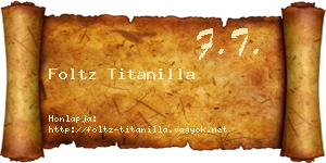 Foltz Titanilla névjegykártya